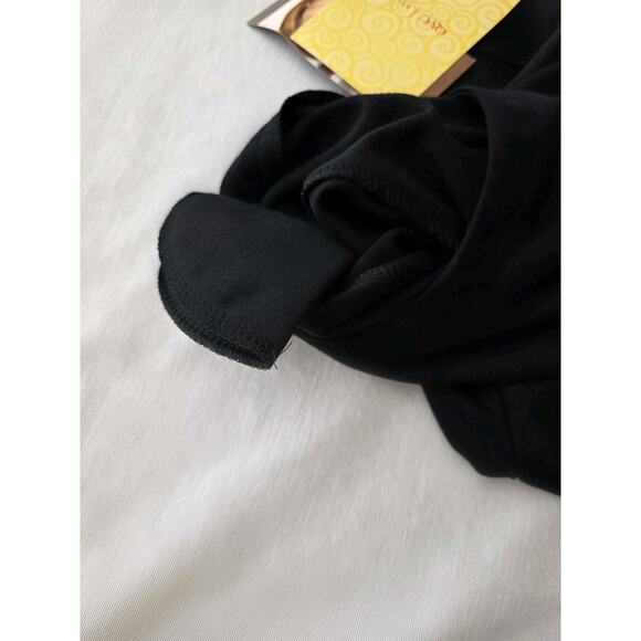 Susan Graver Style XL Black Dress SS NEW Removable Shoulder Pads Liquid Knit USA - Picture 10 of 11